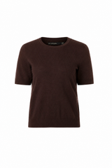 Fine merino blend short sleeve knit