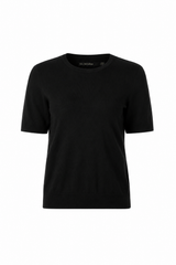 Fine merino blend short sleeve knit