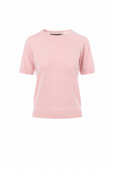 Fine merino blend short sleeve knit