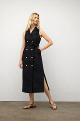 Sleeveless trench dress