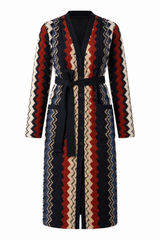 Cardigan avec poche plaquée et ceinture amovible