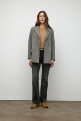 Knit jersey double breast jacket
