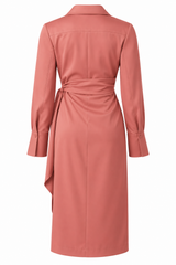 Robe satin effet cache-cœur