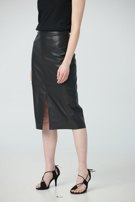 Pencil skirt with slit