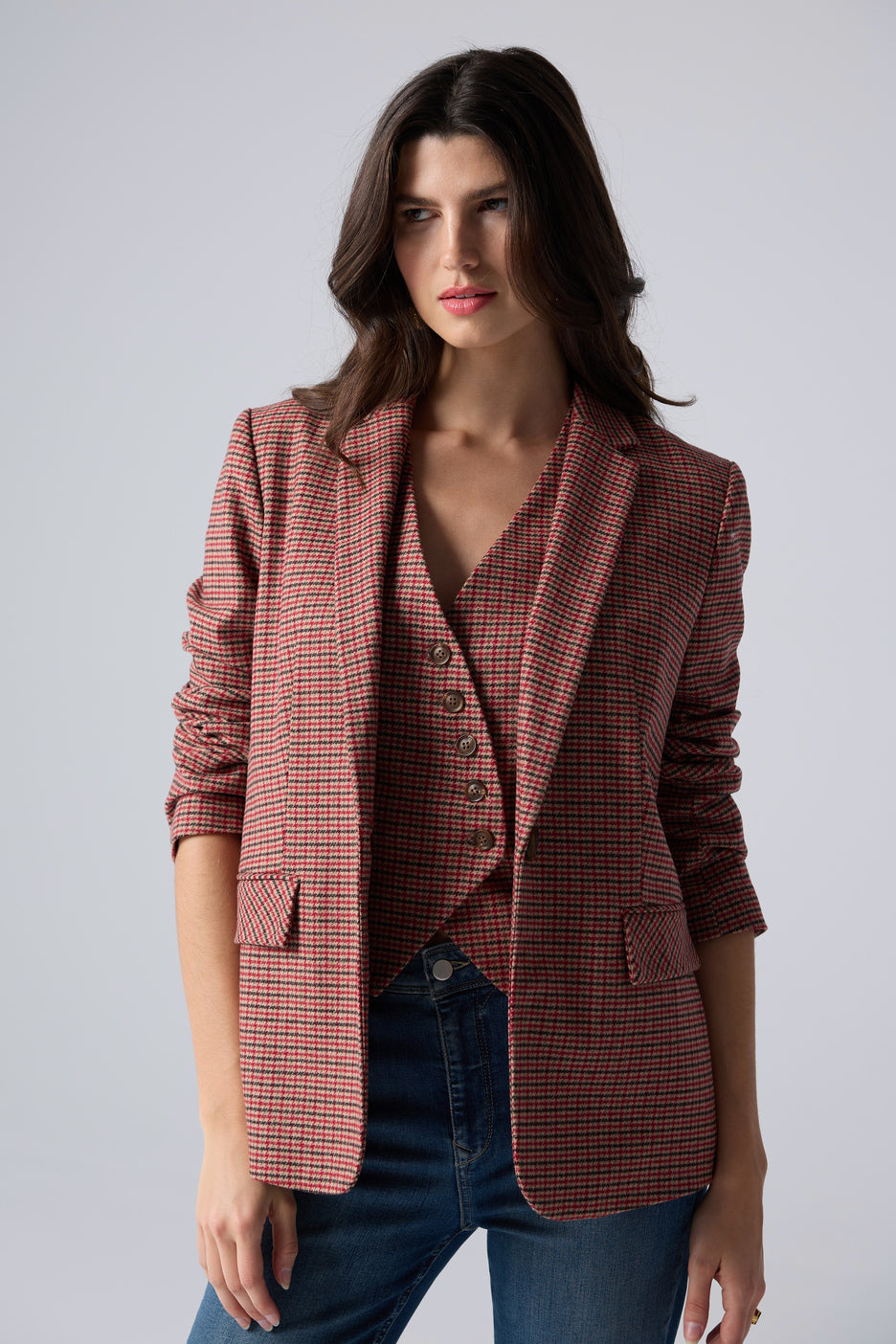 Burgundy hotsell boyfriend blazer