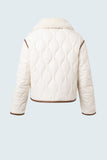 Reversible sherpa and quilted jacket