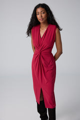 Sleeveless dress With Front Knot Detail