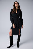 Long sleeve dress with pin detail