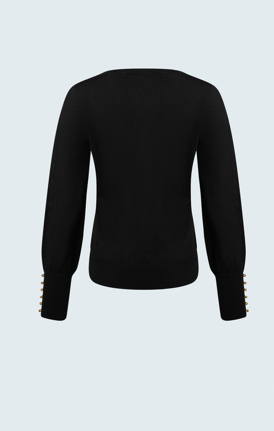 Merino blend v-neck sweater