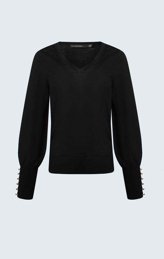 Merino blend v-neck sweater