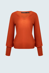 Merino blend v-neck sweater