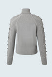 Multi textured long sleeve sweater