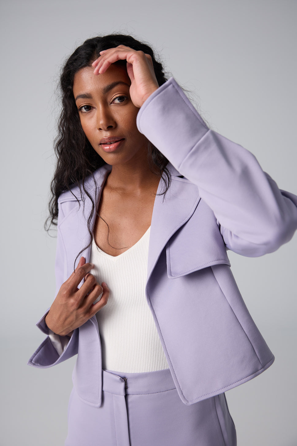 Crop jacket with storm flap – Iris Setlakwe