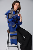 Textured multi stripe scarf