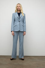Pinstripe bell sleeve jacket