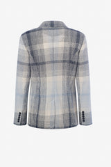 Veste un-bouton en plaid
