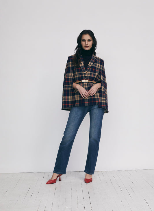 Cape en plaid