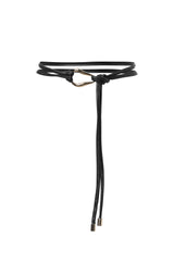 Wrap cord belt with organic buckle