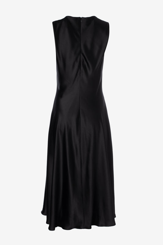 Satin shirred dress