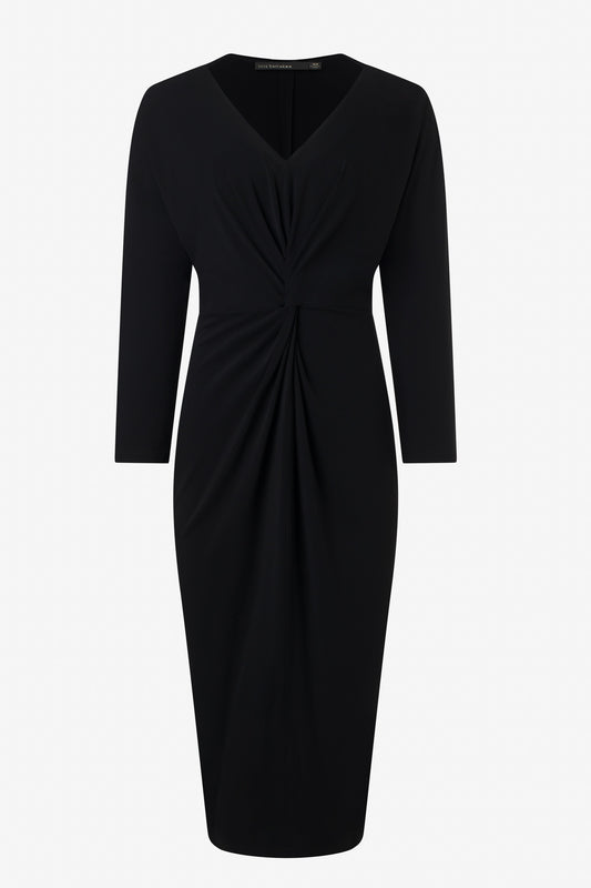 Robe matte jersey avec nœud