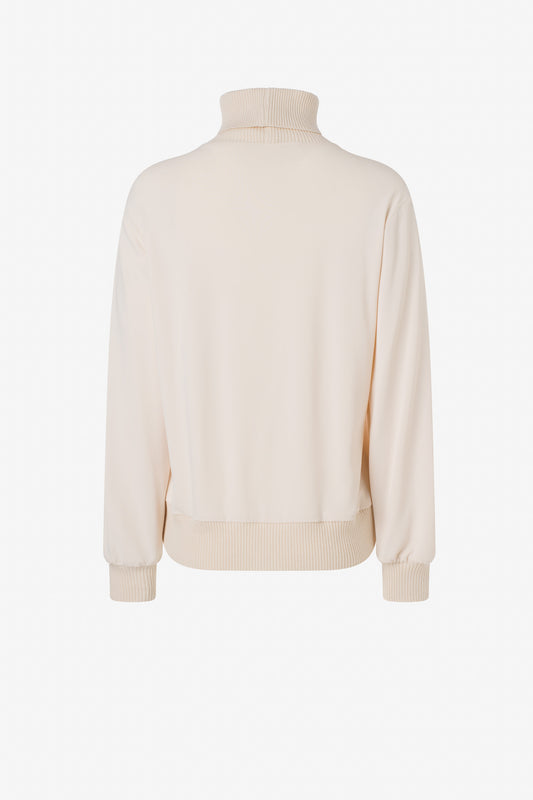 Haut col roulé avec combo tricot