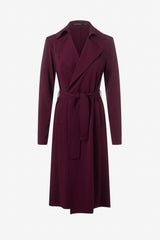 Matte jersey trench coat