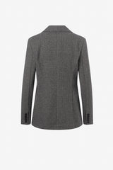 Chevron knit fitted jacket