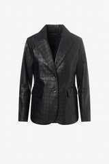 Croco fitted jacket