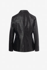 Croco fitted jacket