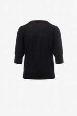 Tricot mélange merino manches froncées