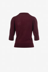 Tricot mélange merino manches froncées