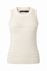 Camisole col rond détail tissé