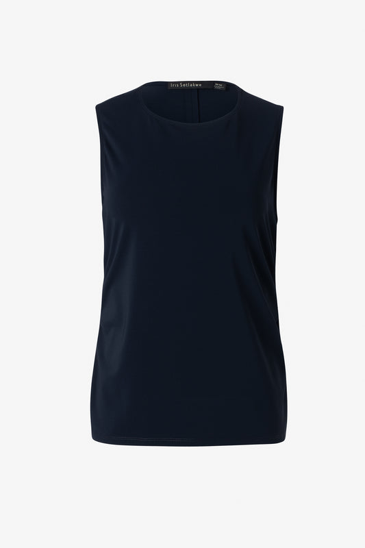 Shirred sleeveless top