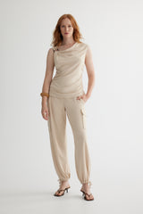 Matte jersey cargo pant