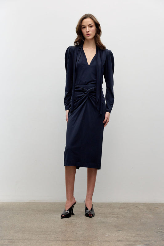 Blouse à manches longues en jersey mat