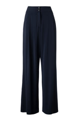 Pantalon jambe large en jersey mat avec plis