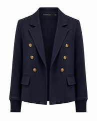 Veste courte en jersey mat avec poignets côtelés