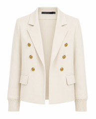 Veste courte en jersey mat avec poignets côtelés