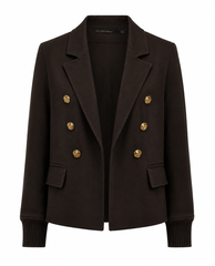 Veste courte en jersey mat avec poignets côtelés