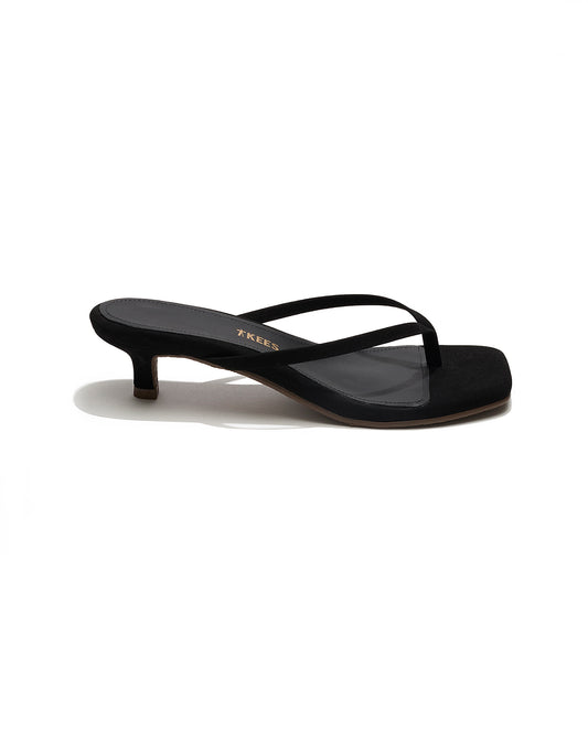 Tkees- Square Toe Julia Suede Kitten Heels