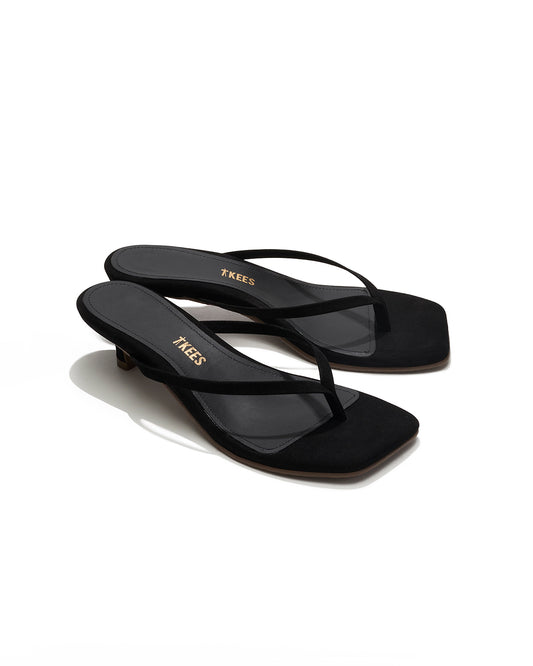 Tkees- Square Toe Julia Suede Kitten Heels