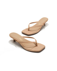 Tkees- Square Toe Julia Suede Kitten Heels
