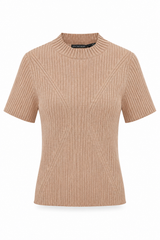 Short sleeve rib top