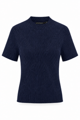 Short sleeve rib top
