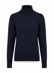 Fine merino blend long sleeve turtleneck
