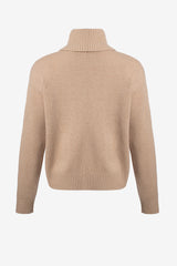 Turtleneck boxy crop sweater