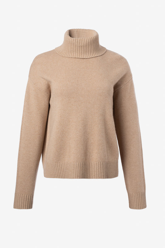 Turtleneck boxy crop sweater