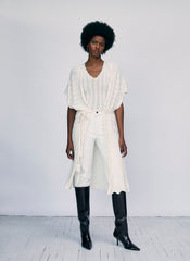 Cardigan tricot avec ceinture détachable