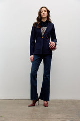 Milano knit one button blazer