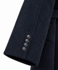 Long Mohair Wool Belted Coat